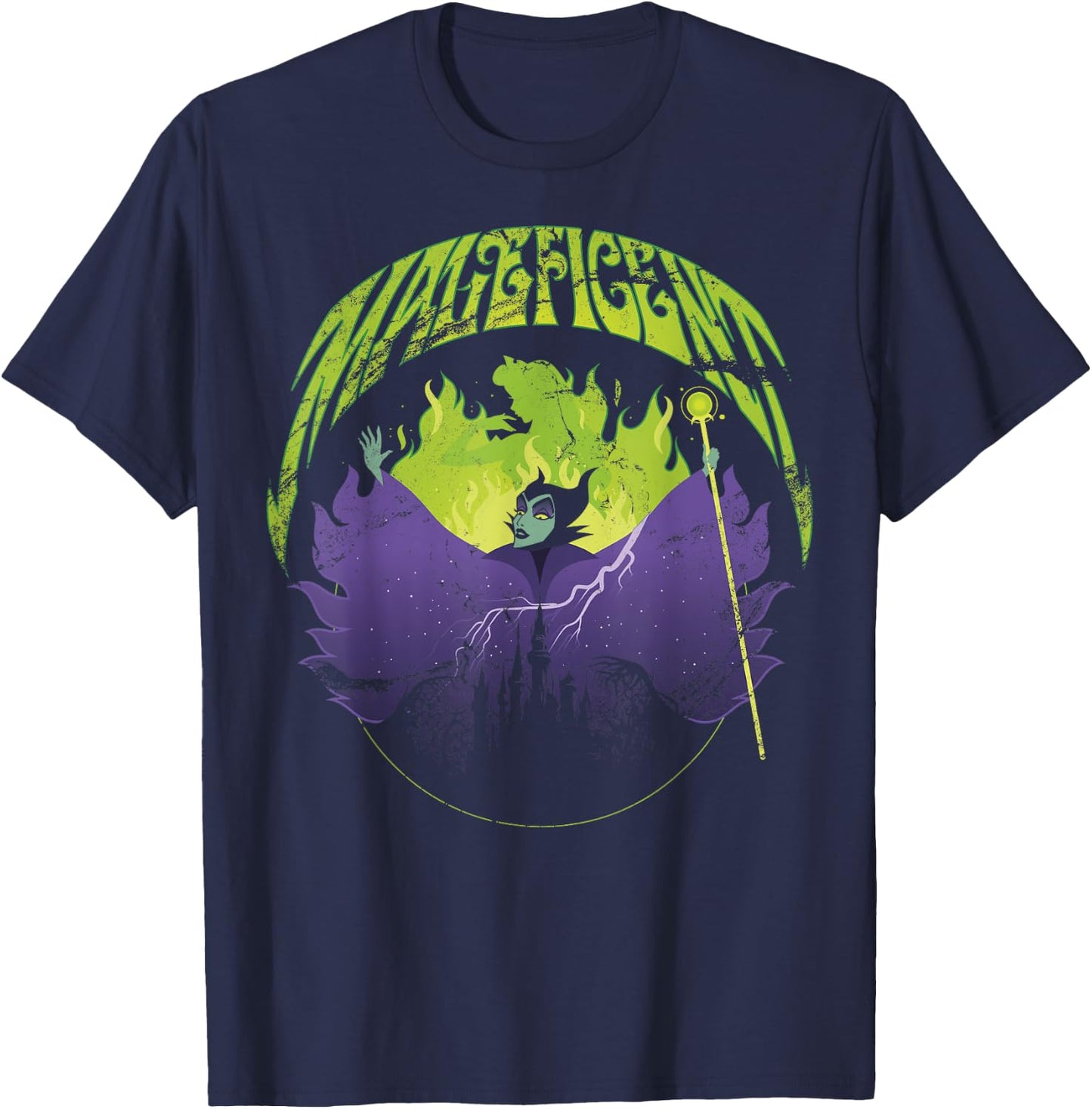 Disney Sleeping Beauty Maleficent Collage Portrait T-Shirt - T-Shirt | Navy