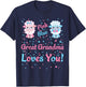Great Grandma Gender Reveal Pink or Blue Sheep for Family T-Shirt - T-Shirt | Navy