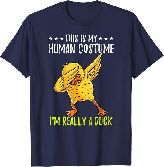This Is My Human Costume Duck Halloween T-Shirt - T-Shirt | Navy