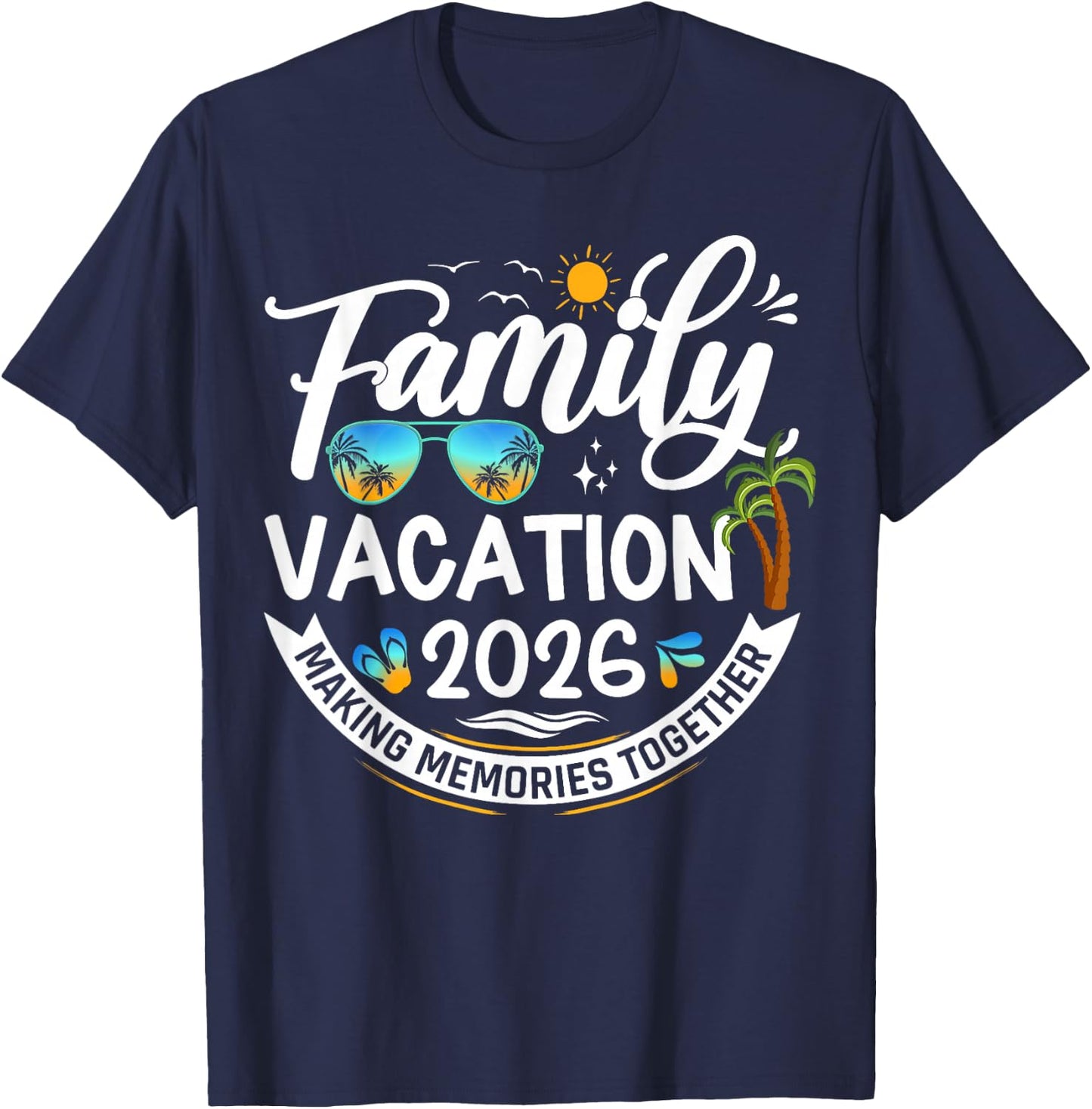 Family Vacation 2026 Beach Matching Summer Vacation 2026 T-Shirt - T-Shirt | Navy