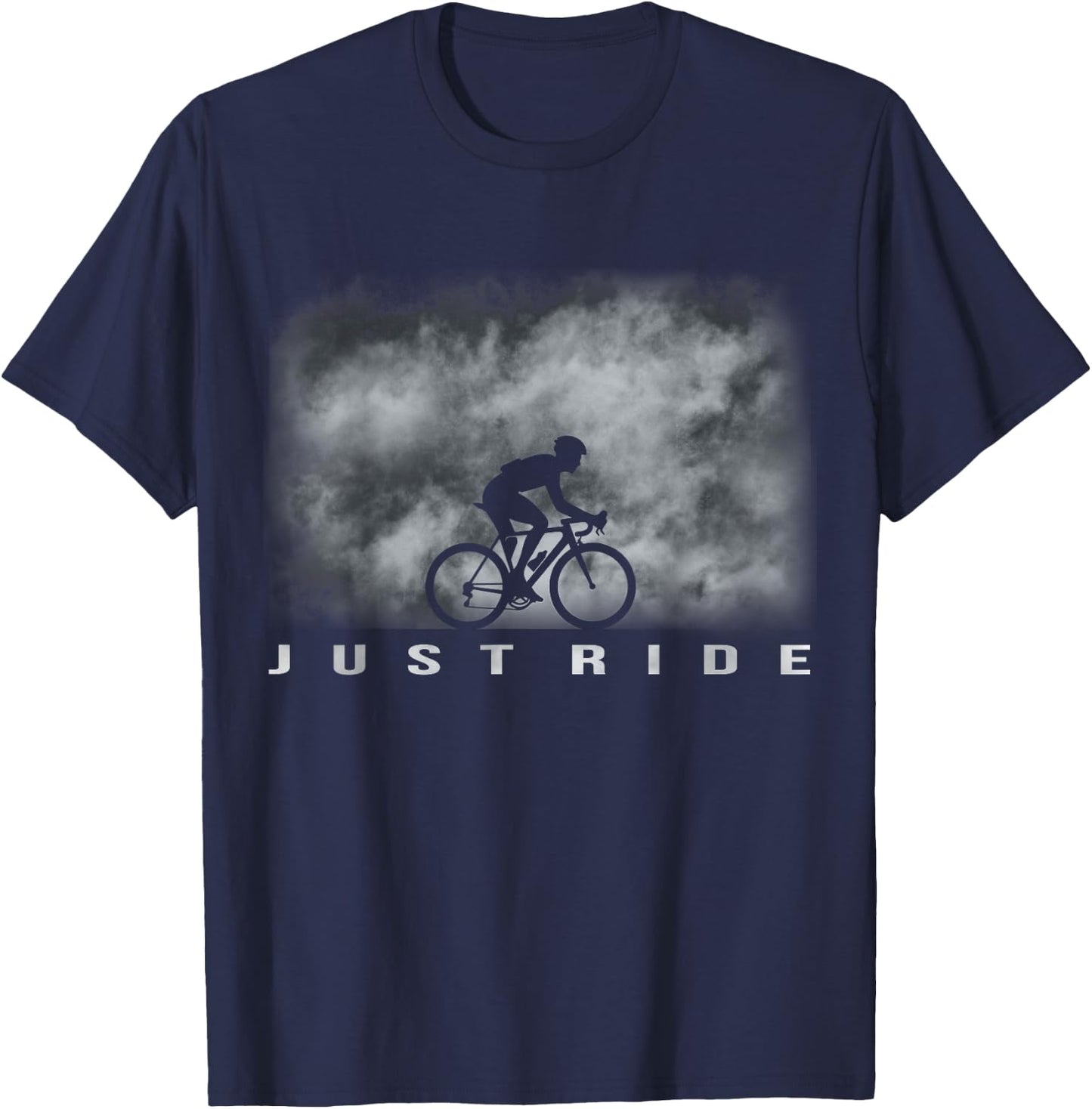 Just Ride Road Cycling Bicycle Adventure Enthusiast Gifts T-Shirt - T-Shirt | Navy