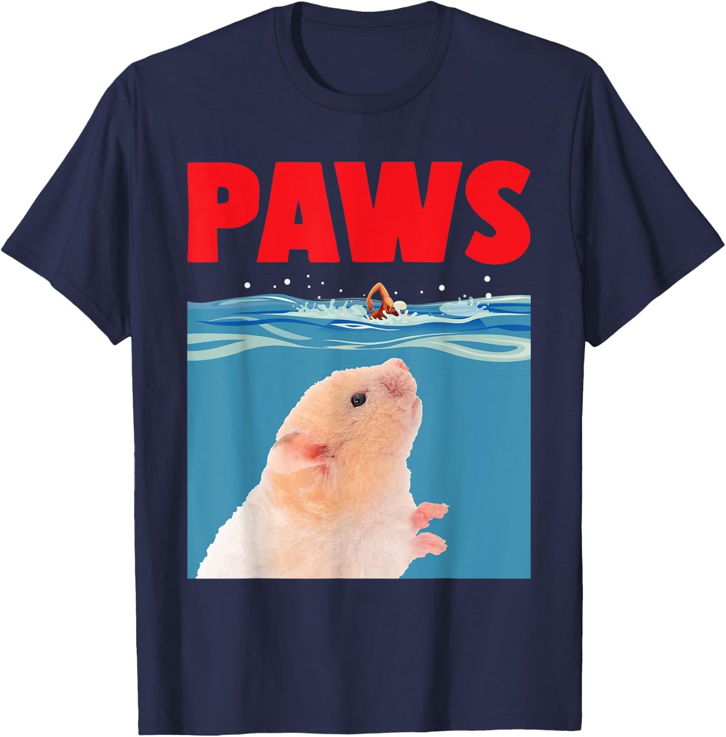 Paws - Hamster Animal Whisperer Rodent Lover Veterinarian T-Shirt - T-Shirt | Navy