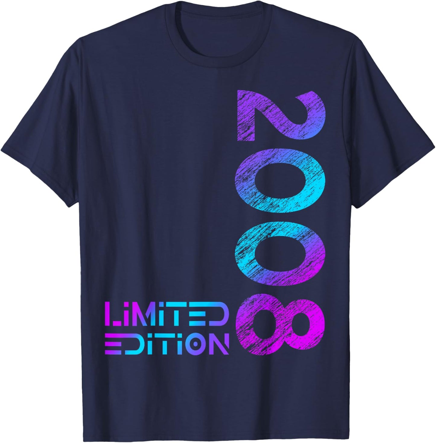 18. Geburtstag Limited Edition Jahrgang 2008 Junge Mädchen T-Shirt - T-Shirt | Navy