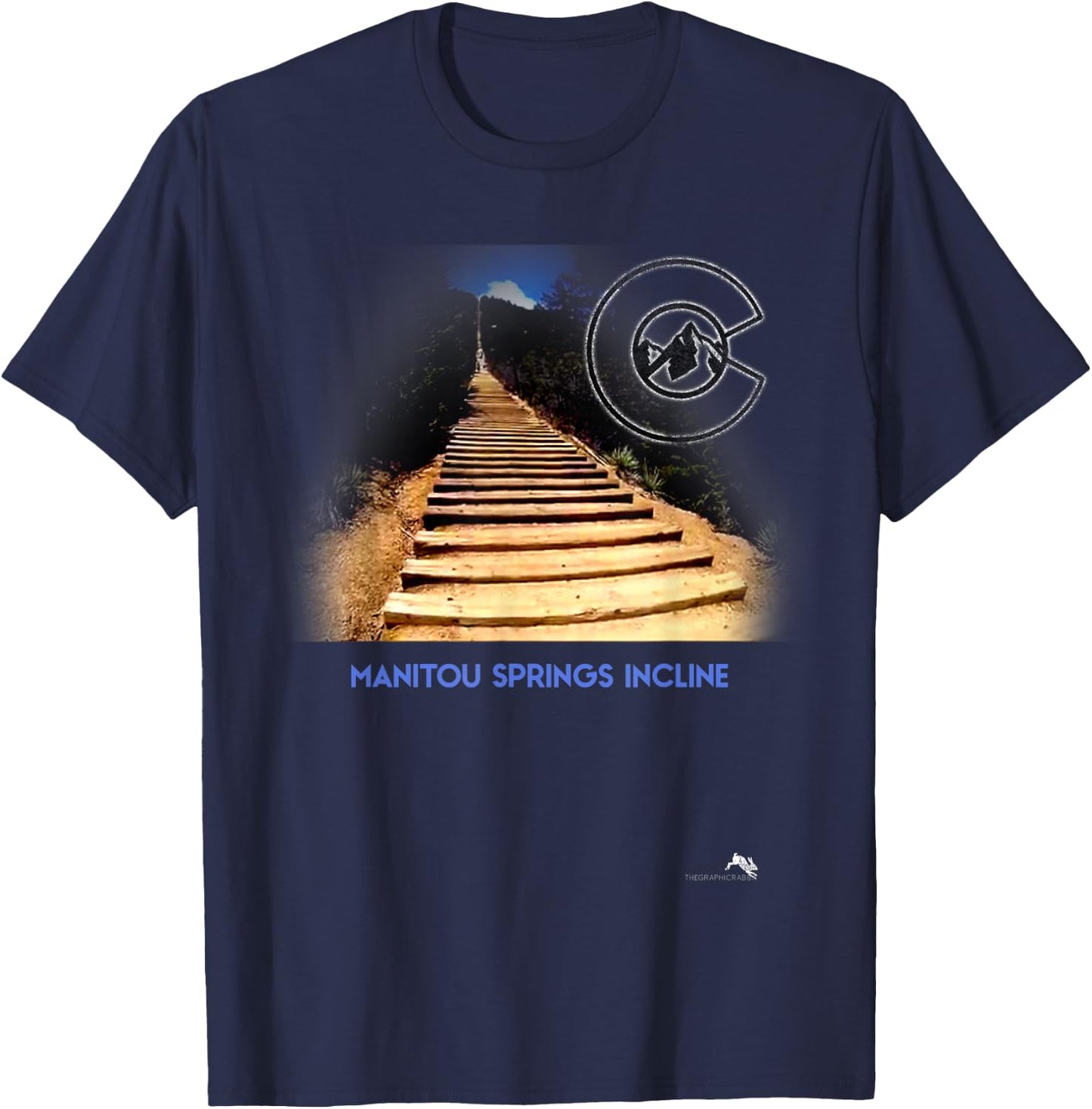 Manitou Springs Incline Colorado T-Shirt - T-Shirt | Navy