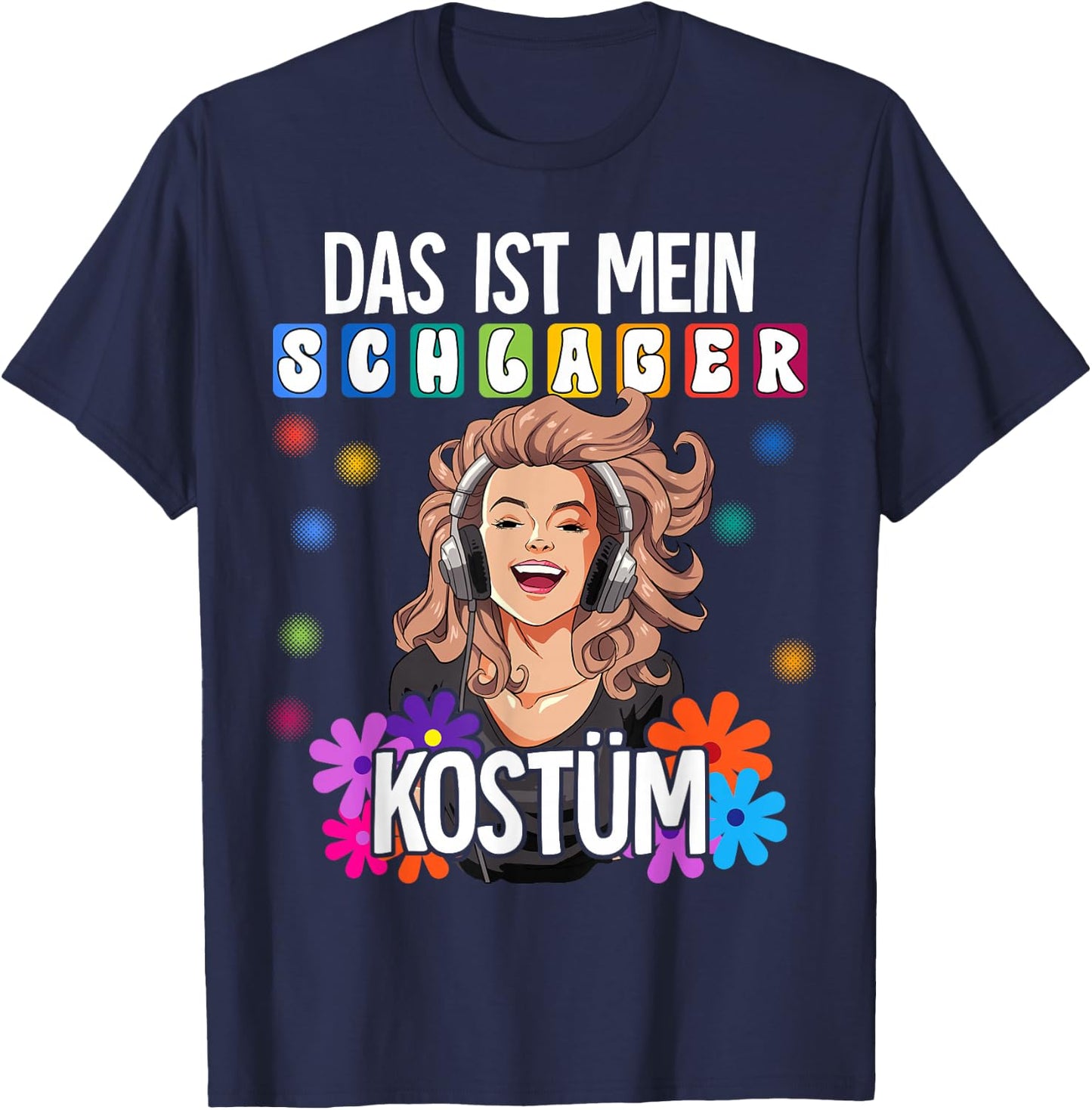 Das Ist Mein Schlager Costume Schlager , black T-Shirt - T-Shirt | Navy