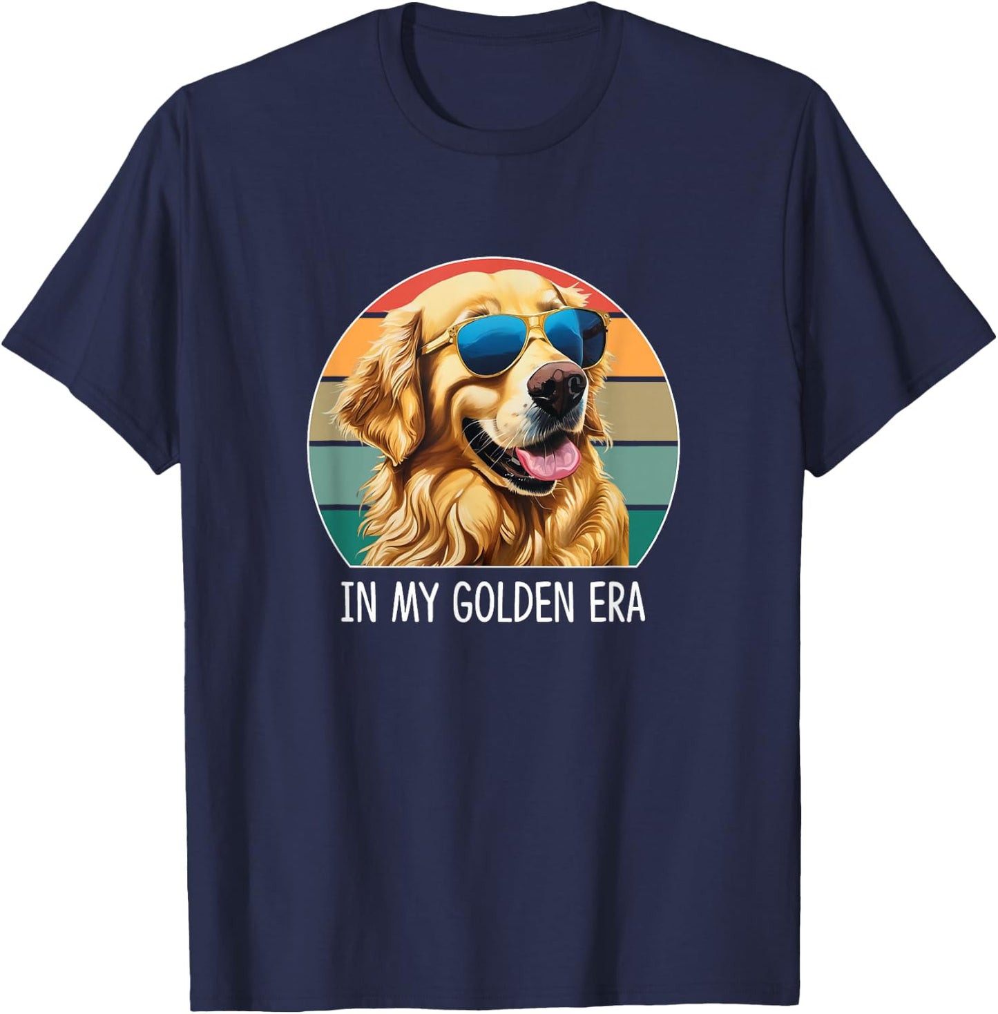 In My Golden Era - Golden Retriever T-Shirt - T-Shirt | Navy