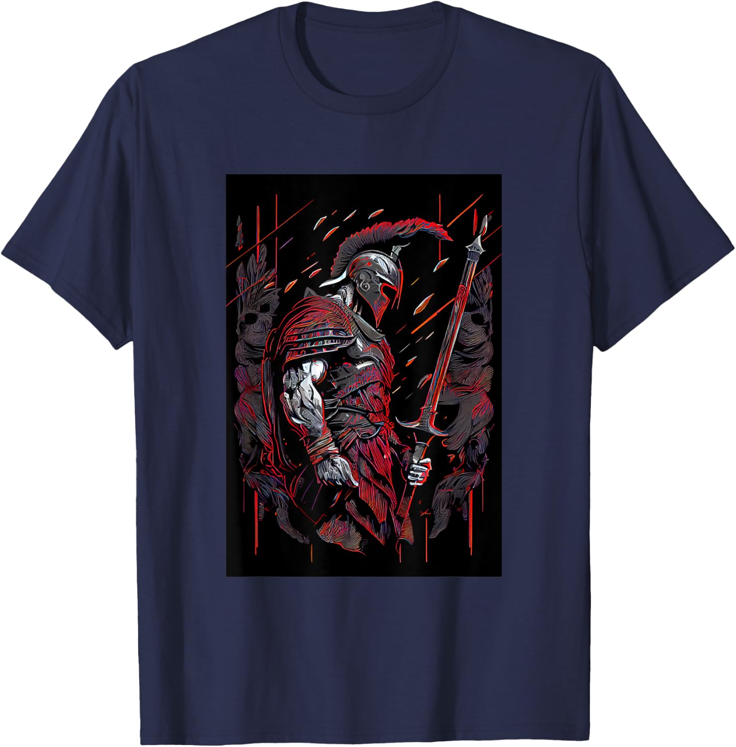 Epic Motivational Spartan Warrior Trojan Warrior Gladiator T-Shirt - T-Shirt | Navy