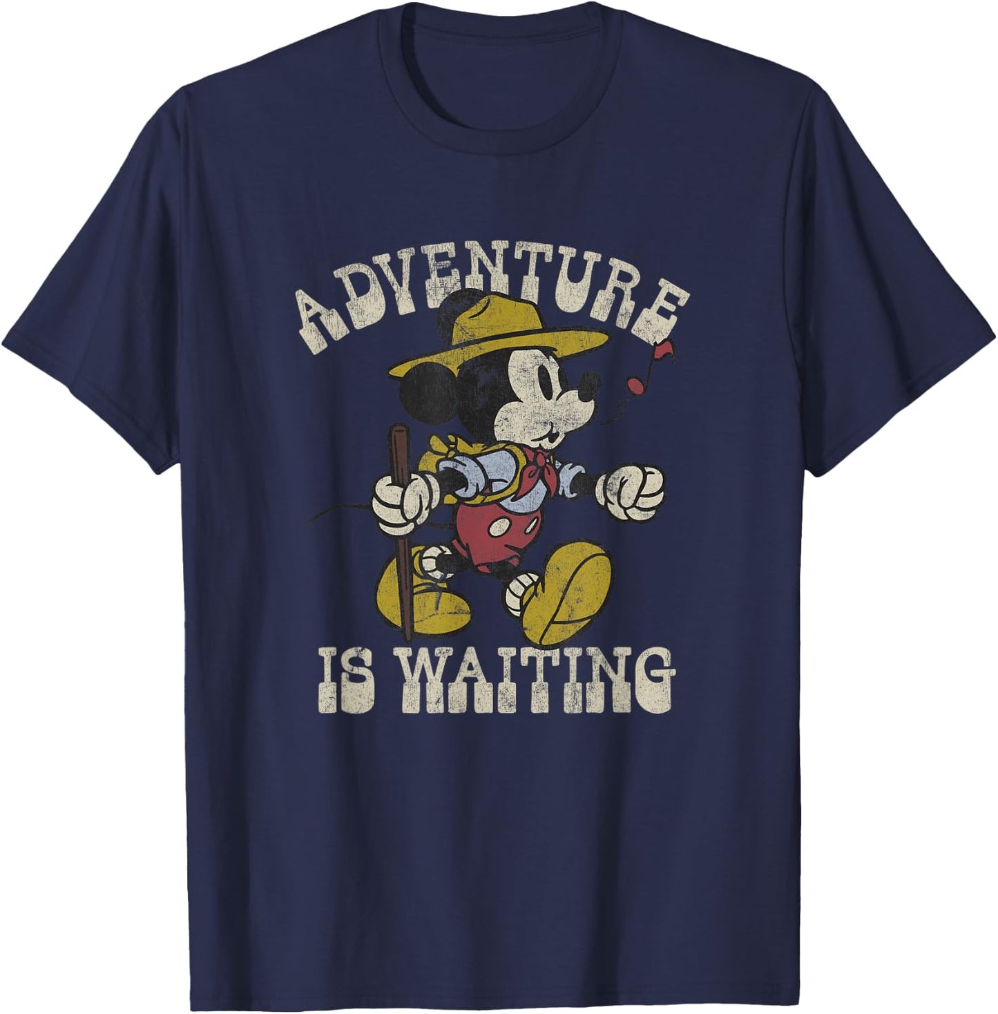 Disney Mickey & Friends Camping Mickey Adventure is Waiting T-Shirt - T-Shirt | Navy