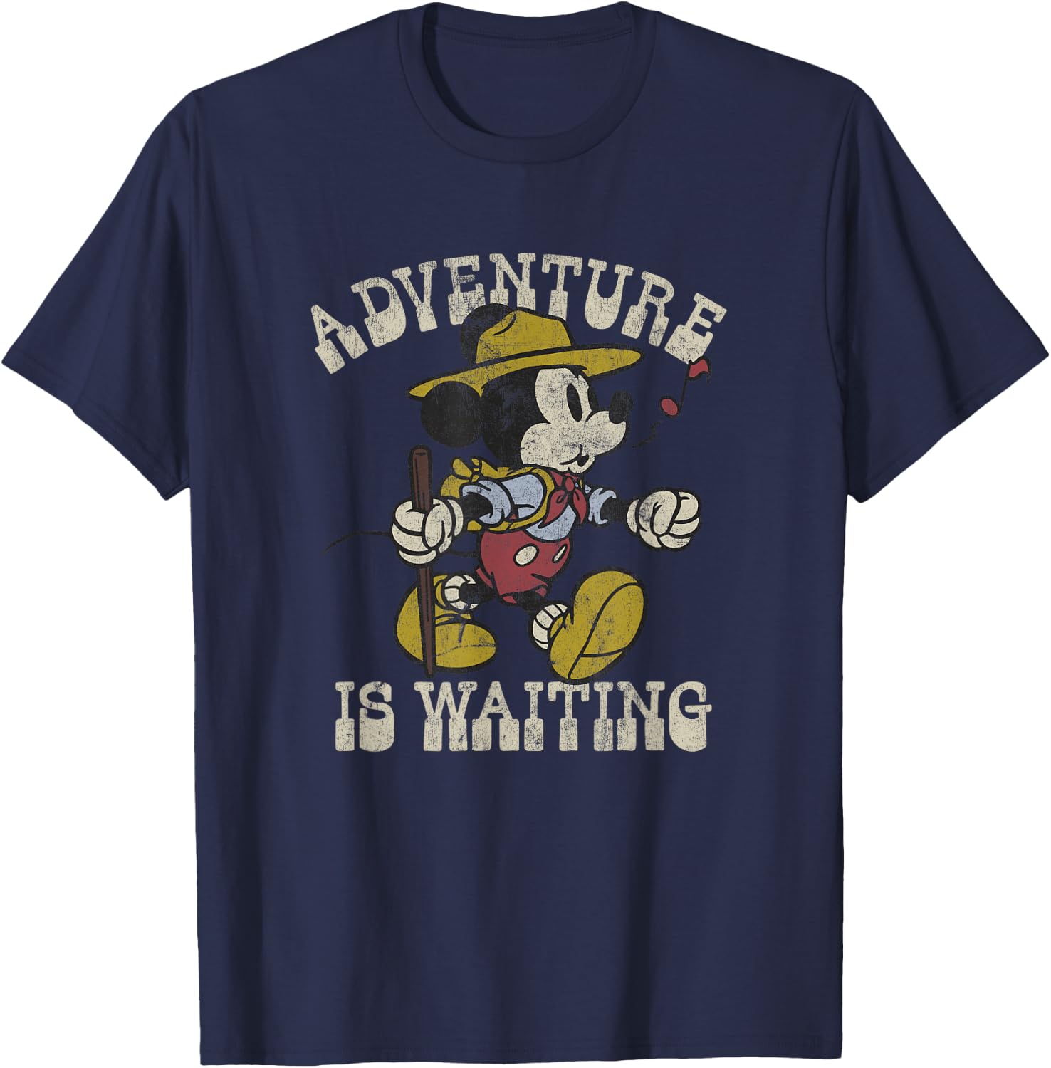 Disney Mickey & Friends Camping Mickey Adventure is Waiting T-Shirt - T-Shirt | Navy