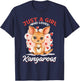 Funny Kangaroo Australia Animal Just A Girl Who Loves T-Shirt - T-Shirt | Navy