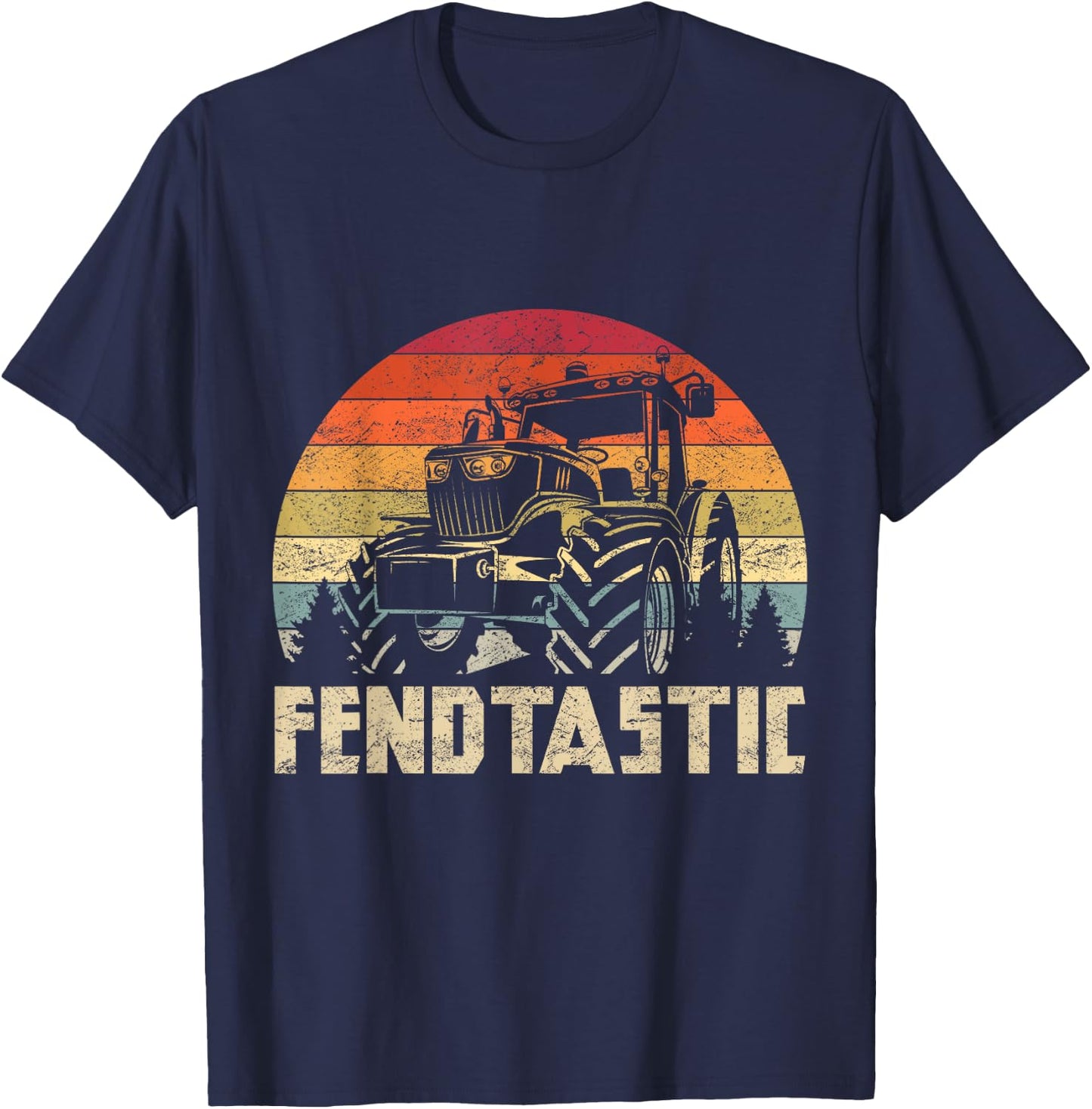 Fendtastic Geschenk für Herren Schwarz Klein EU 41.0 Rundhals-Ausschnitt Kurzarm Klassische Passform 100% Baumwolle Imported T-Shirt - T-Shirt | Navy