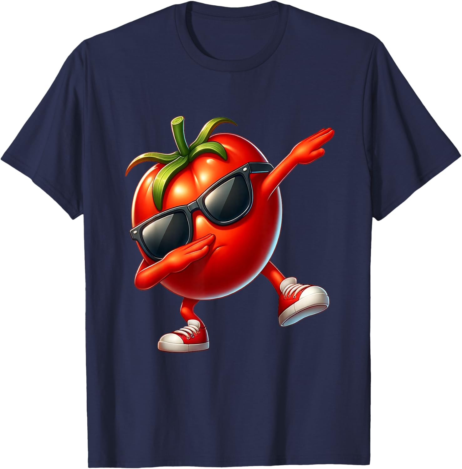 Dab Tomate Tanzende Dabbing Tomate Frucht T-Shirt - T-Shirt | Navy