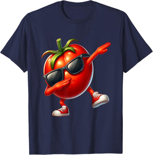 Dab Tomate Tanzende Dabbing Tomate Frucht T-Shirt - T-Shirt | Navy