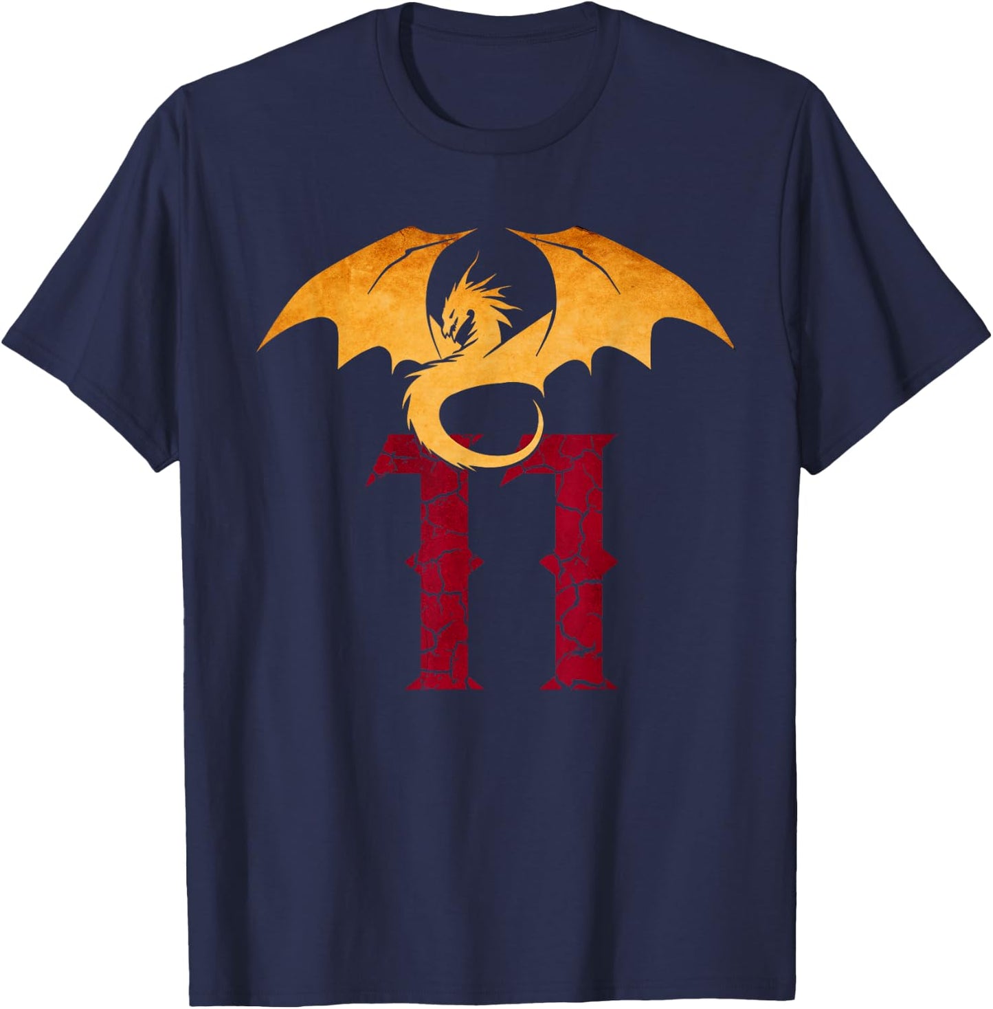 11 Year Old Birthday Dragon Fantasy 11th Bday Boy T-Shirt - T-Shirt | Navy