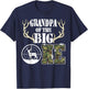 Grandpa of The Big One Birthday Boy Deer Hunter Camouflage T-Shirt - T-Shirt | Navy