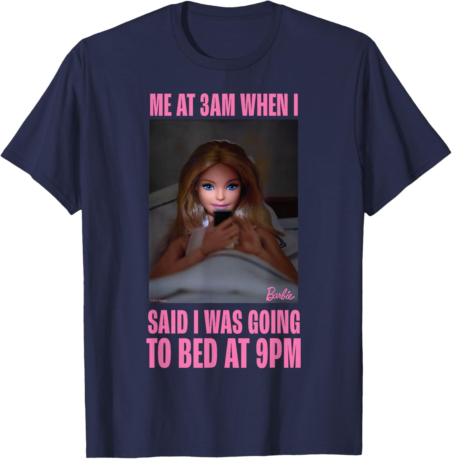 Barbie - Bedtime Meme T-Shirt - T-Shirt | Navy