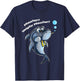 Funny Cute Shark Eating Diver Puppy , black T-Shirt - T-Shirt | Navy