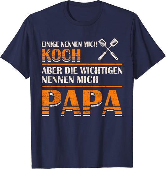 Bester Koch Kochender Papa Chefkoch Kochen T-Shirt - T-Shirt | Navy