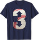 3 Up 3 Down | Three Up Three Down Baseball T-Shirt - T-Shirt | Navy