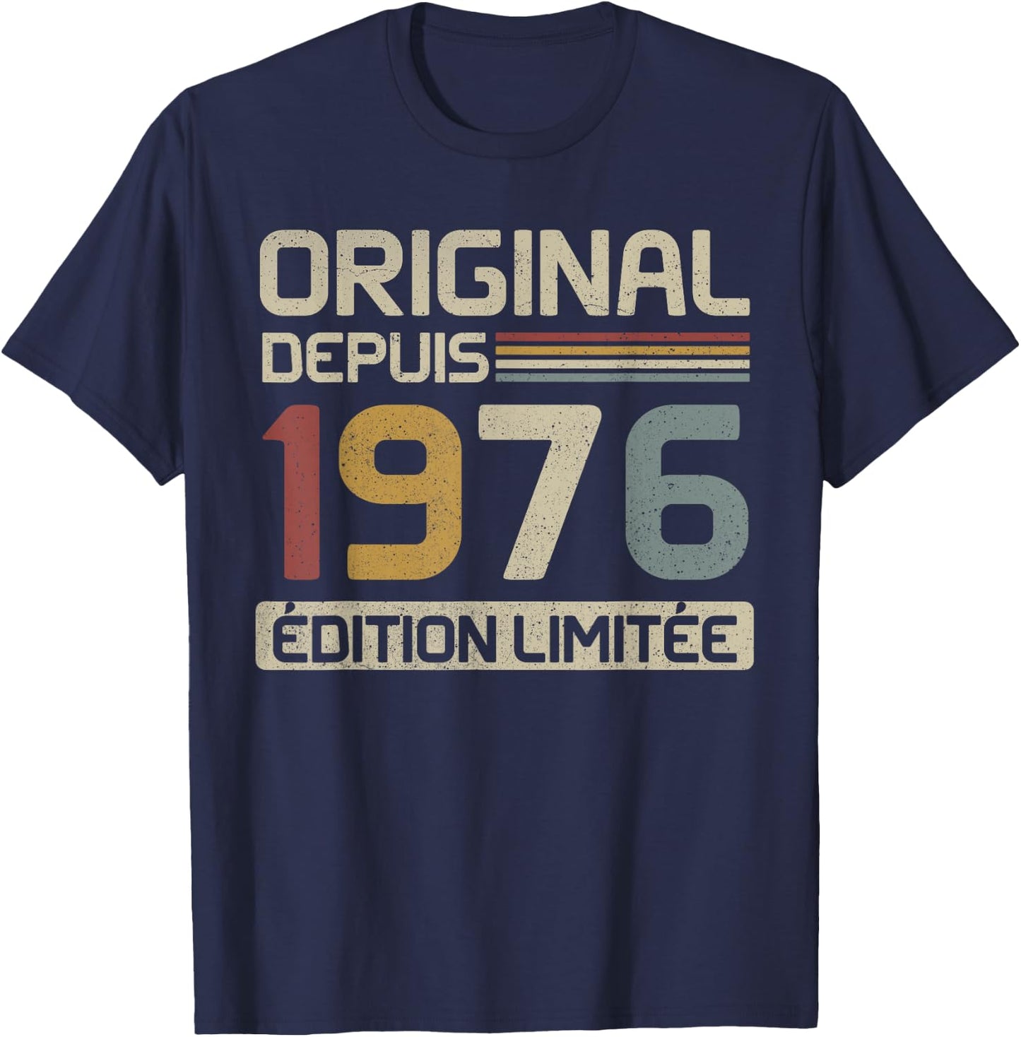 Original 1976 Birthday Gift 49 Years anniv 49 years , Black, S T-Shirt - T-Shirt | Navy