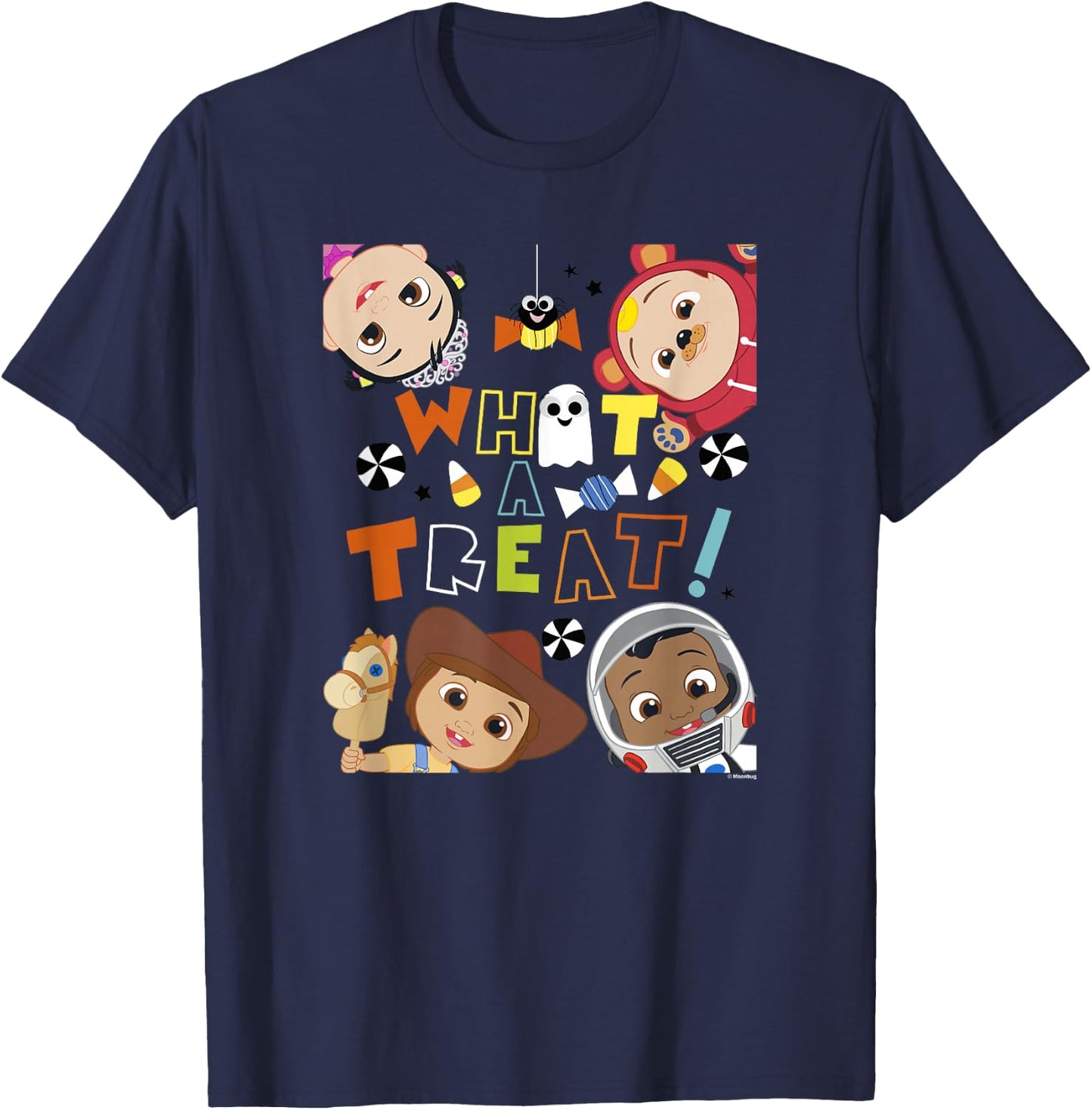 CoComelon Classic Halloween Treat Group Shot T-Shirt - T-Shirt | Navy
