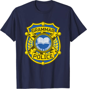 English Grammar Police T-Shirt - T-Shirt | Navy