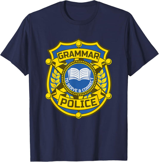 English Grammar Police T-Shirt - T-Shirt | Navy