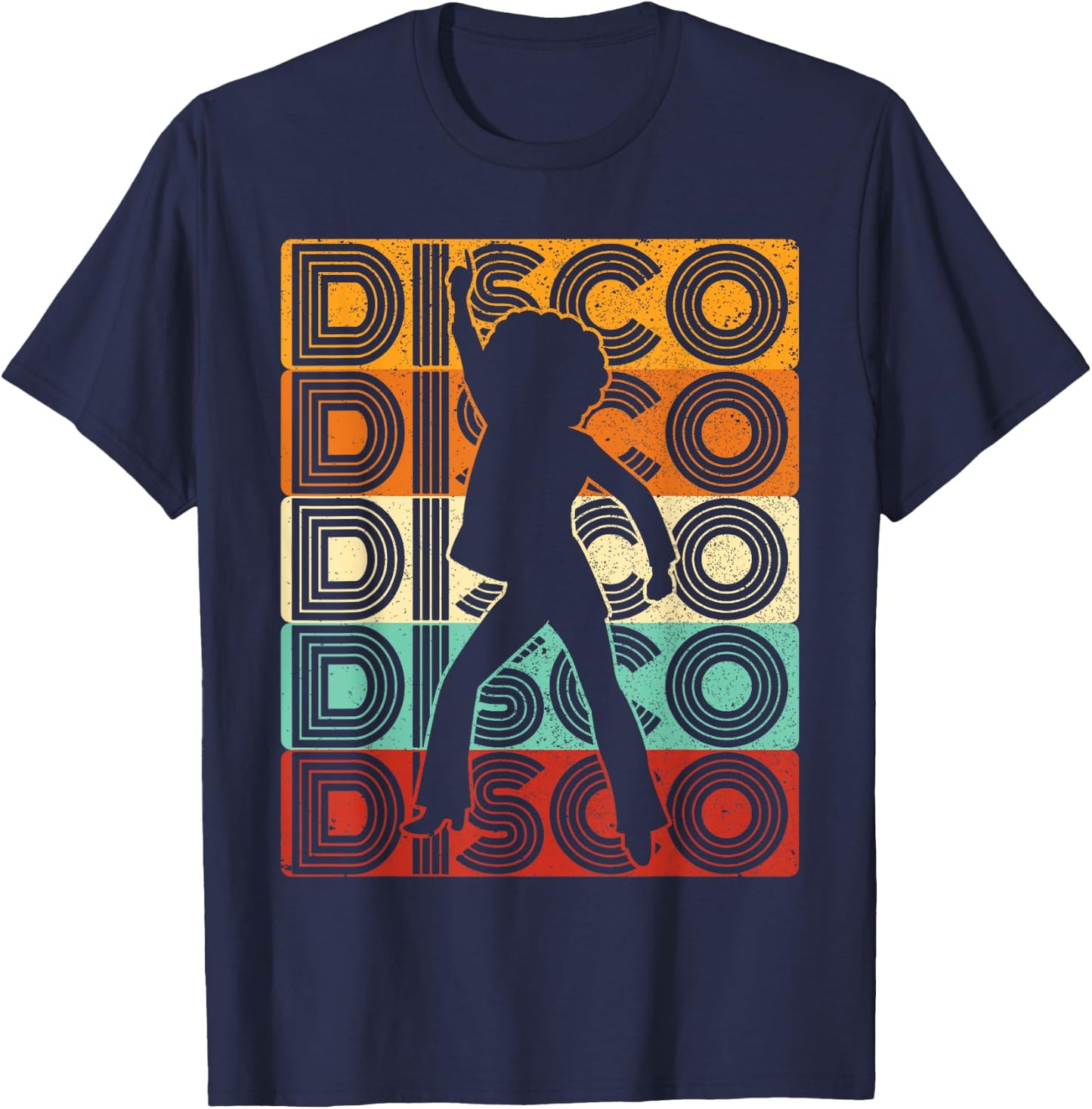 Disco Outfit Women's 70s Costume & 80s Dance Party Disco , black, s T-Shirt - T-Shirt | Navy