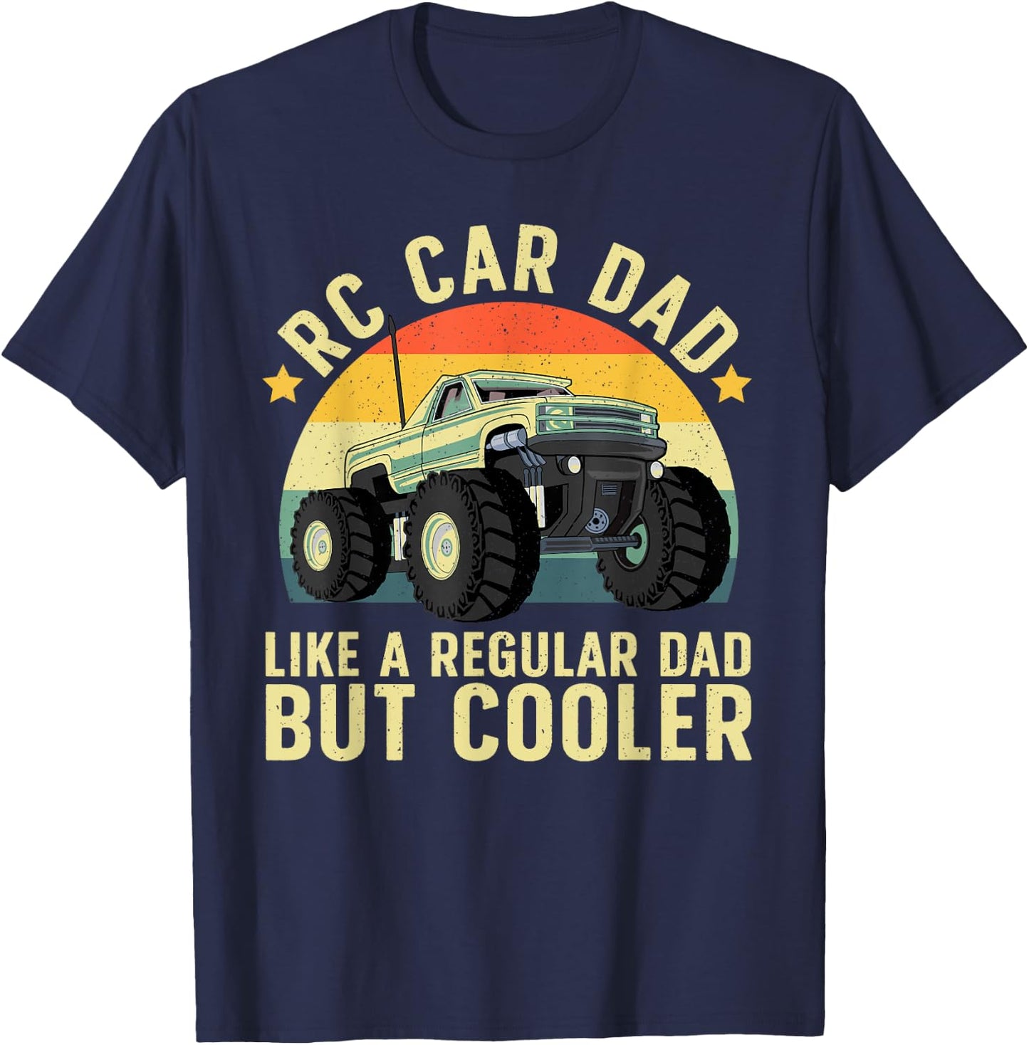 RC Car Racing Art For Dad Men Radio Remote Control Car Lover T-Shirt - T-Shirt | Navy