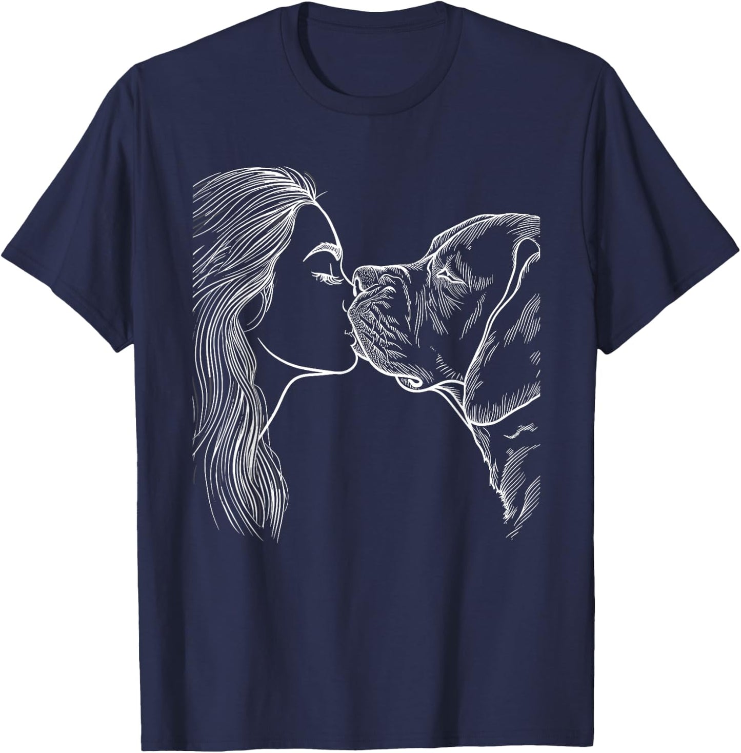 Mastiff Mom Dog Art English Mastiff Lover Mother's Day T-Shirt - T-Shirt | Navy