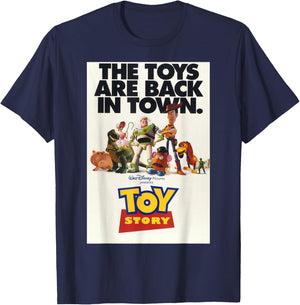 Disney Pixar Toy Story Toys Are Back In Town Poster T-Shirt - T-Shirt | Navy