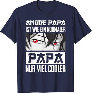 Anime Papa Lustiger Vatertag Anime und Manga Anime Vater T-Shirt - T-Shirt | Navy