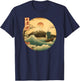 Japanese Old Ship and Mountain Fuji Kanji Japan Art T-Shirt - T-Shirt | Navy