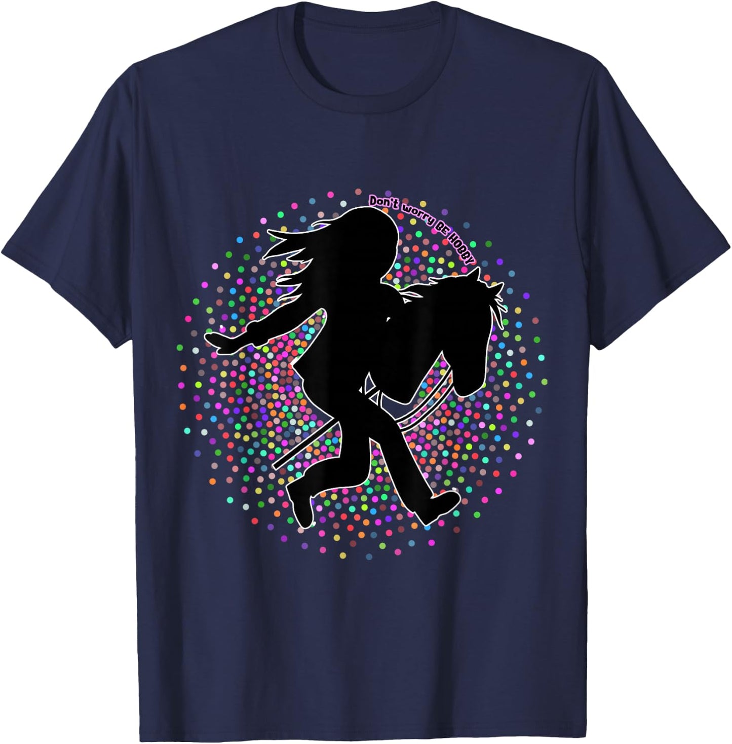 Hobby Horse- Hobbyhorse- Hobby Horsing - Hobby Horse Leisure , Black, S T-Shirt - T-Shirt | Navy