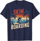Retro Skim Boarding Skimboarding Sunset Beach Skim Rider T-Shirt - T-Shirt | Navy