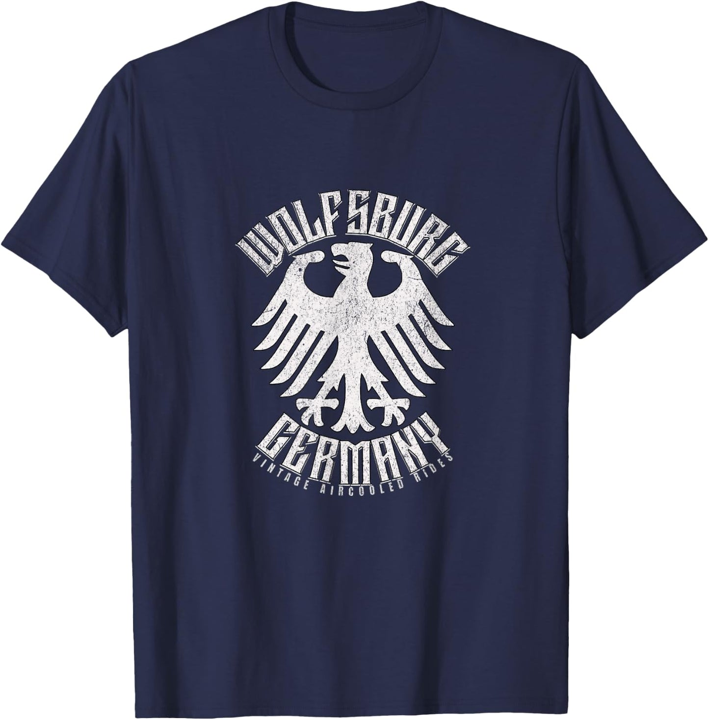 Wolfsburg Germany Deutschland Vintage Air-Cooled Rides T-Shirt - T-Shirt | Navy