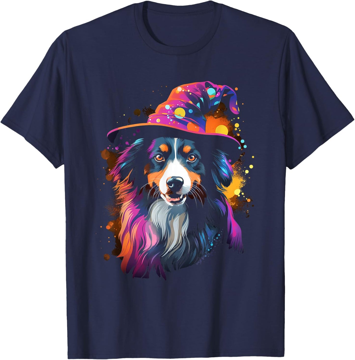 Australian Shepherd Halloween Dog Pet Owner T-Shirt - T-Shirt | Navy