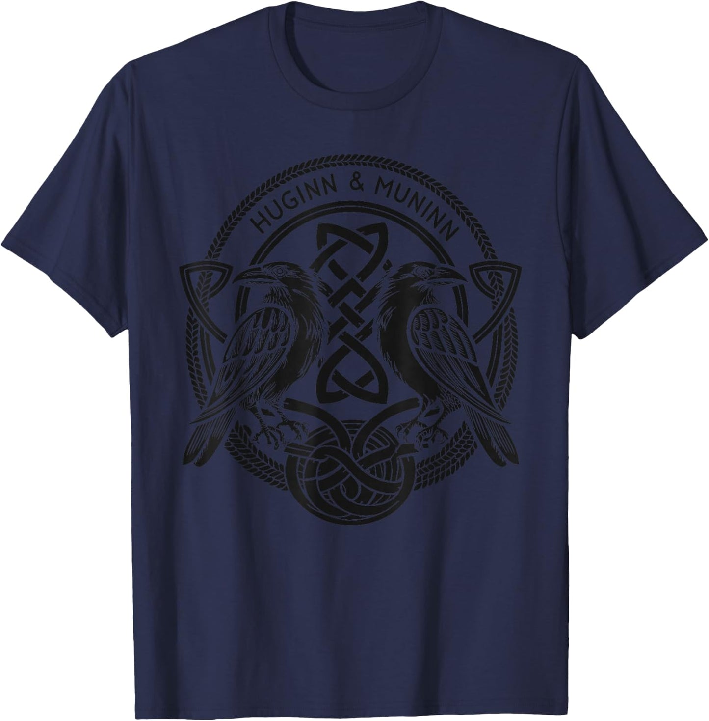 Norse & Germanic Mythology – Huginn & Muninn - Celtic T-Shirt - T-Shirt | Navy