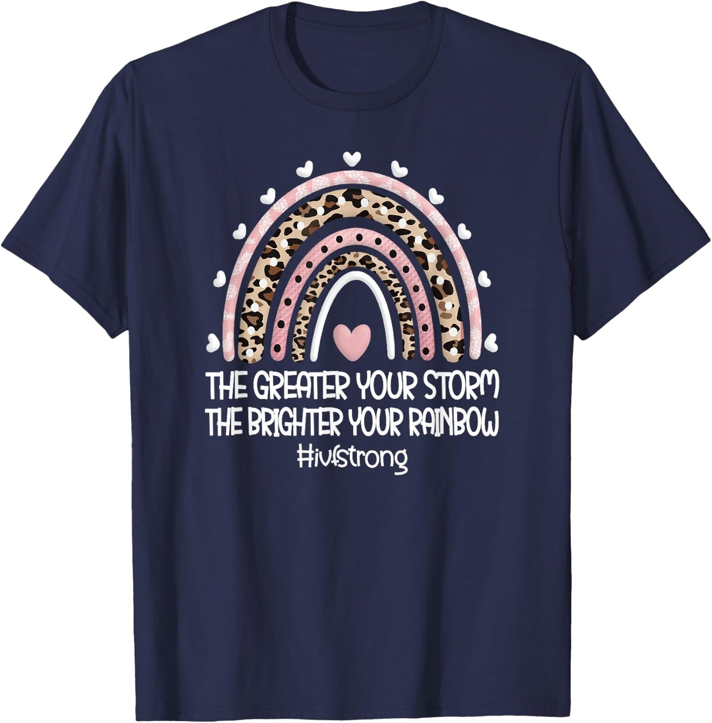 IVF Strong Rainbow IVF Transfer Day Retrieval Day IVF Mom T-Shirt - T-Shirt | Navy