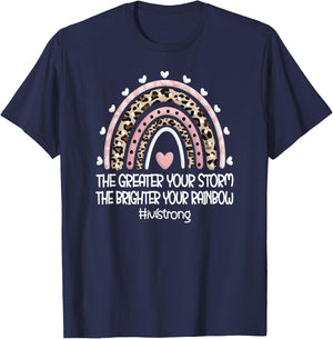 IVF Strong Rainbow IVF Transfer Day Retrieval Day IVF Mom T-Shirt - T-Shirt | Navy