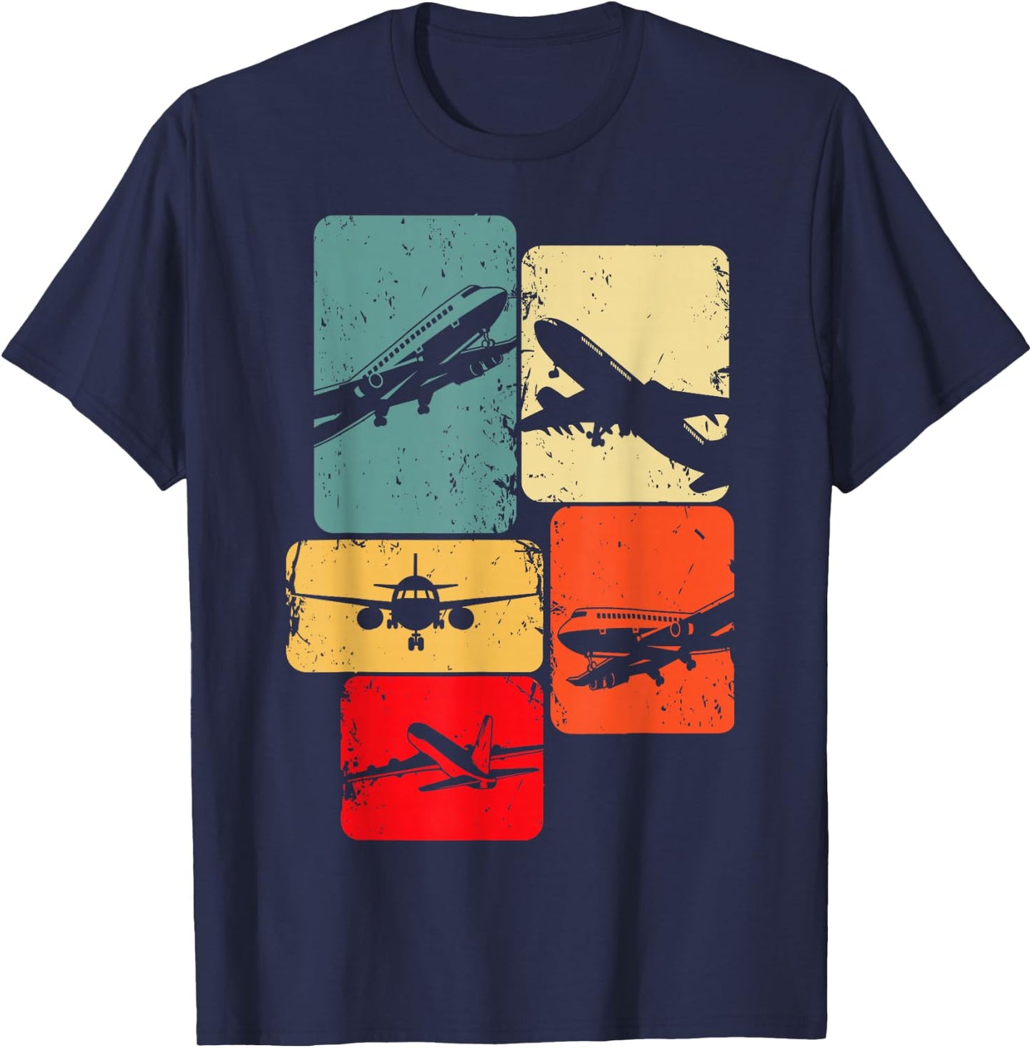 Aeroplane Pilot Men's Children's Boys' , black T-Shirt - T-Shirt | Navy