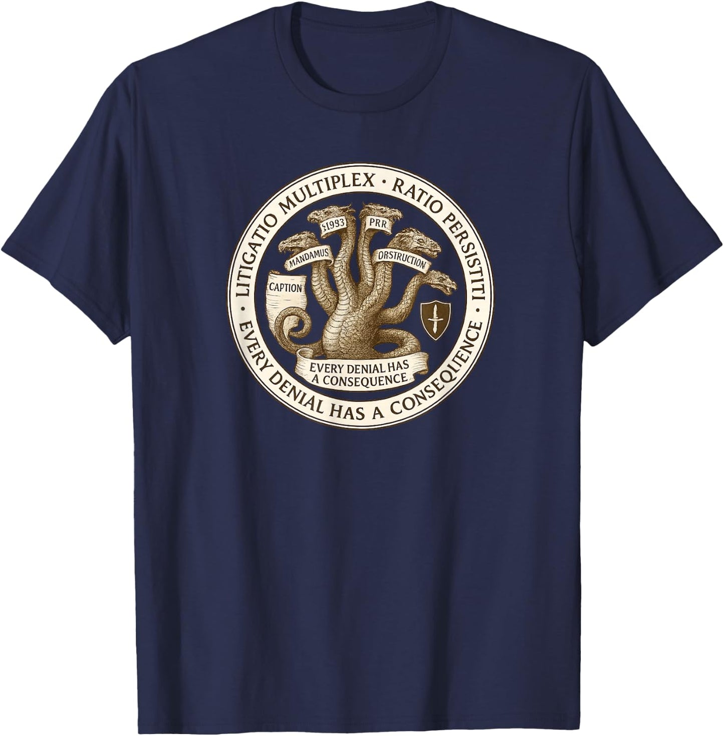The Office of the Procedural Hydra Seal T-Shirt - T-Shirt | Navy