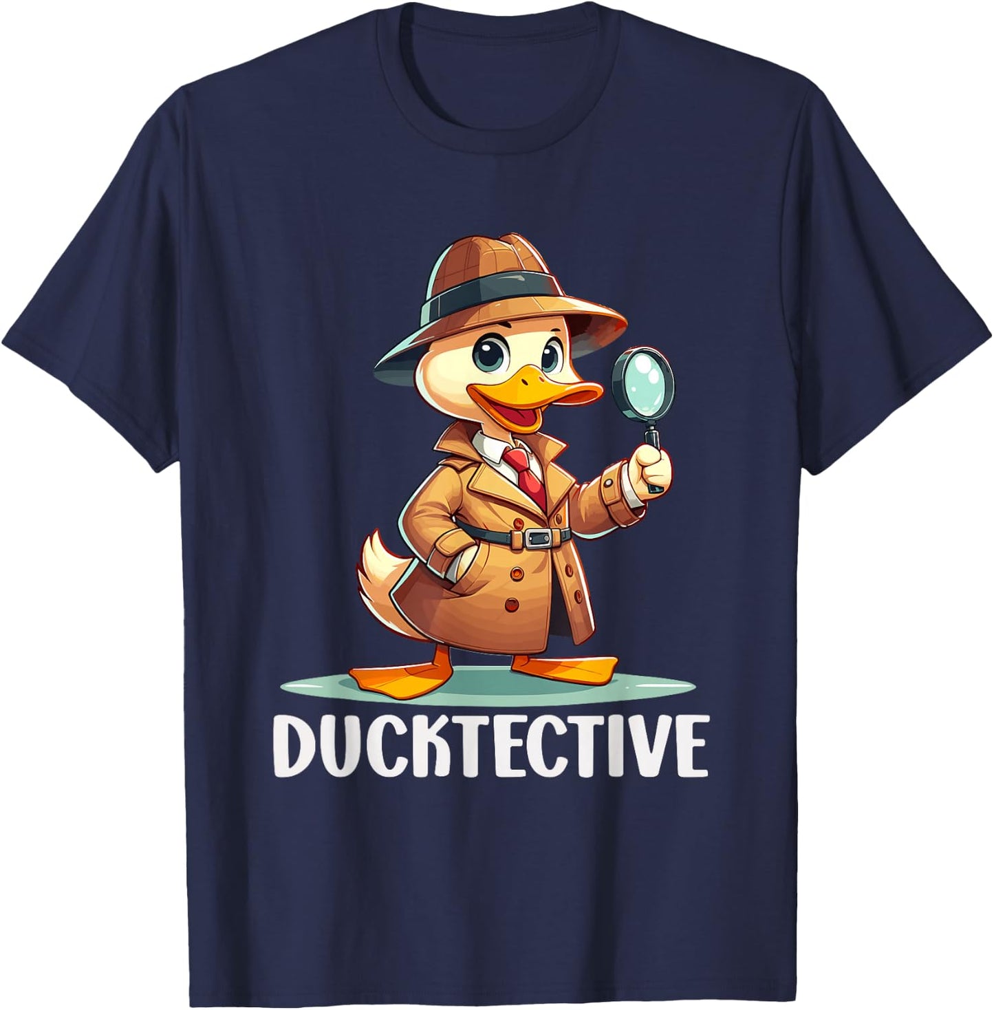 Private Investigator PI Funny Duck Pun Detective Spy T-Shirt - T-Shirt | Navy