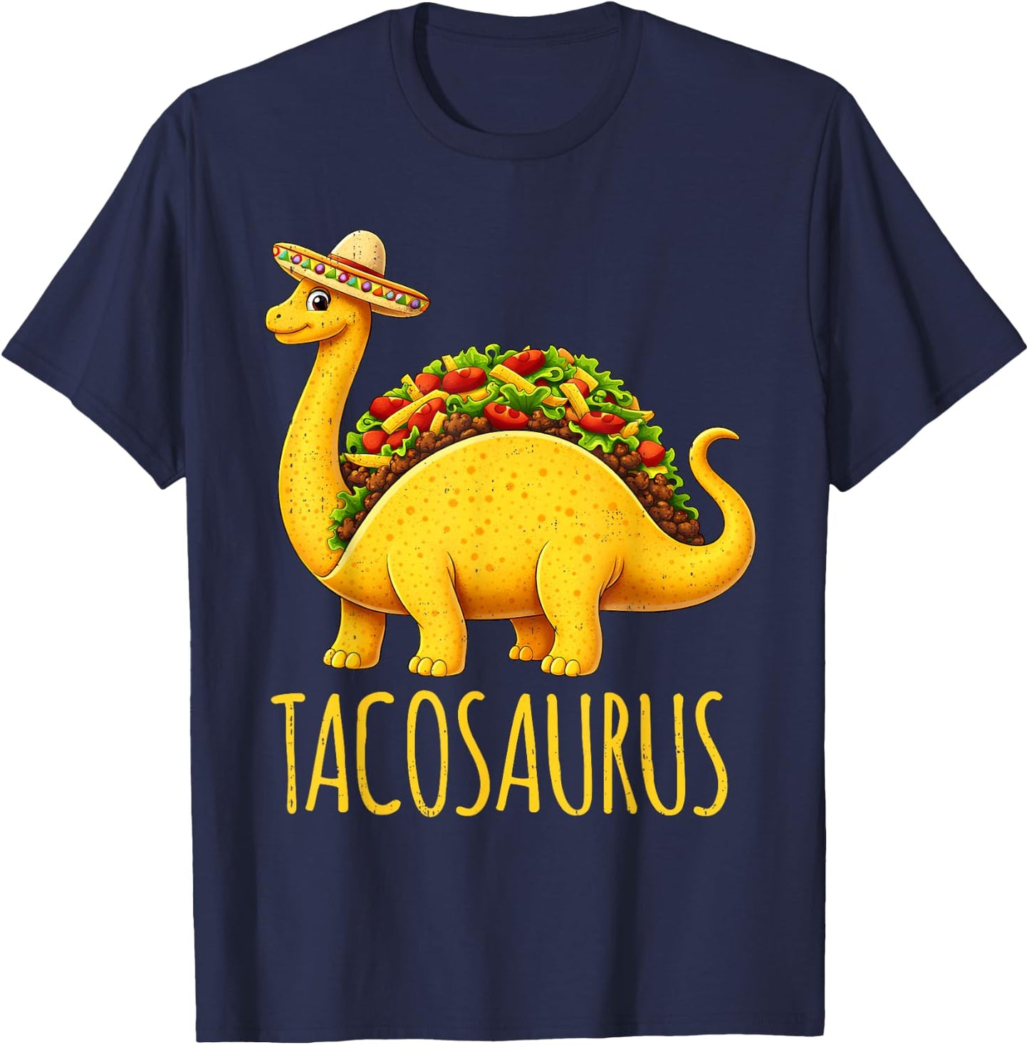 Funny Tacosaurus Dinosaur Taco Cinco De Mayo Toddler Kids T-Shirt - T-Shirt | Navy
