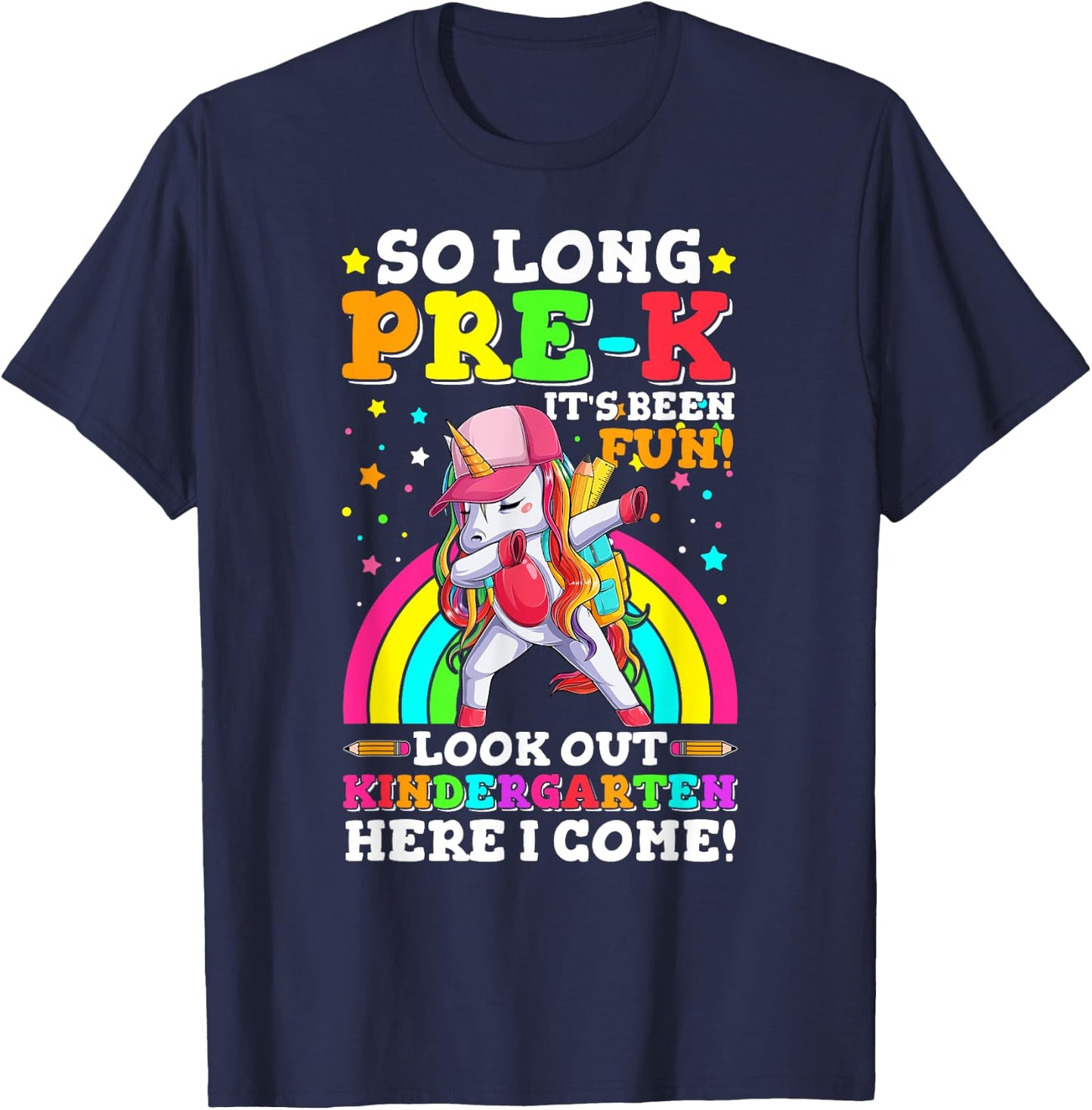 So Long Pre-K Kindergarten Here I Come pre-k graduation T-Shirt - T-Shirt | Navy