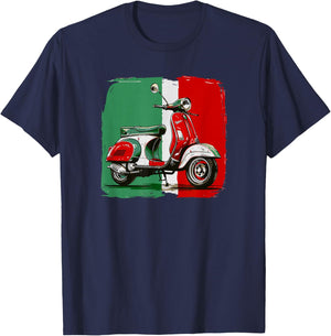 Tricolore - Italian Flag Italian Scooter T-Shirt - T-Shirt | Navy