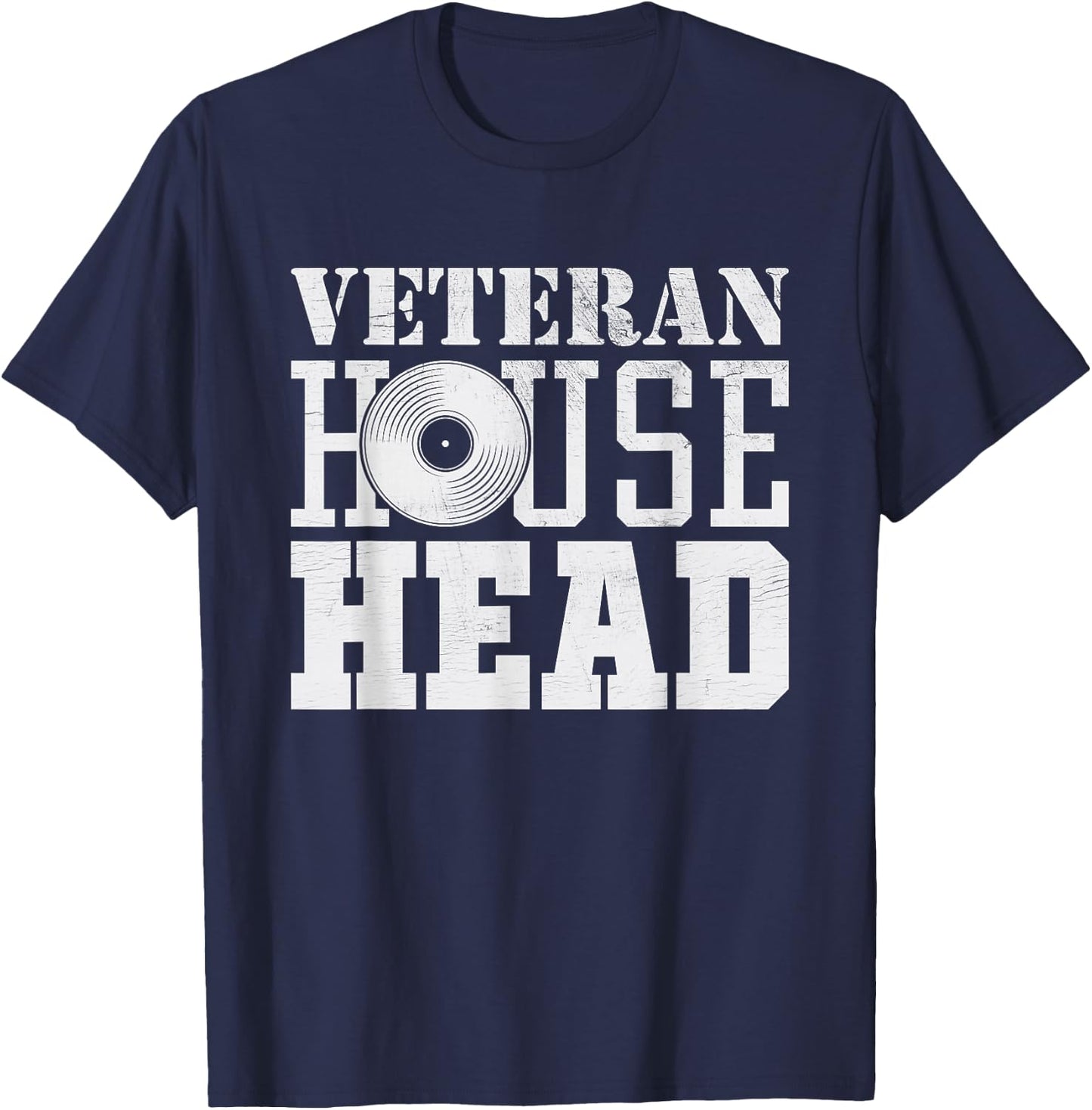 Veteran House Head - House Music Old School Rave EDM DJ T-Shirt - T-Shirt | Navy