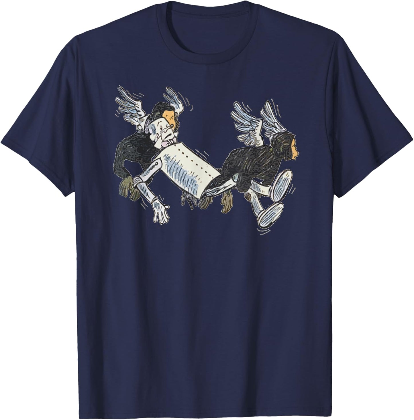 Retro Tin Man Shirt Art-Tinman Wizard Of OZ Flying Monkeys T-Shirt - T-Shirt | Navy