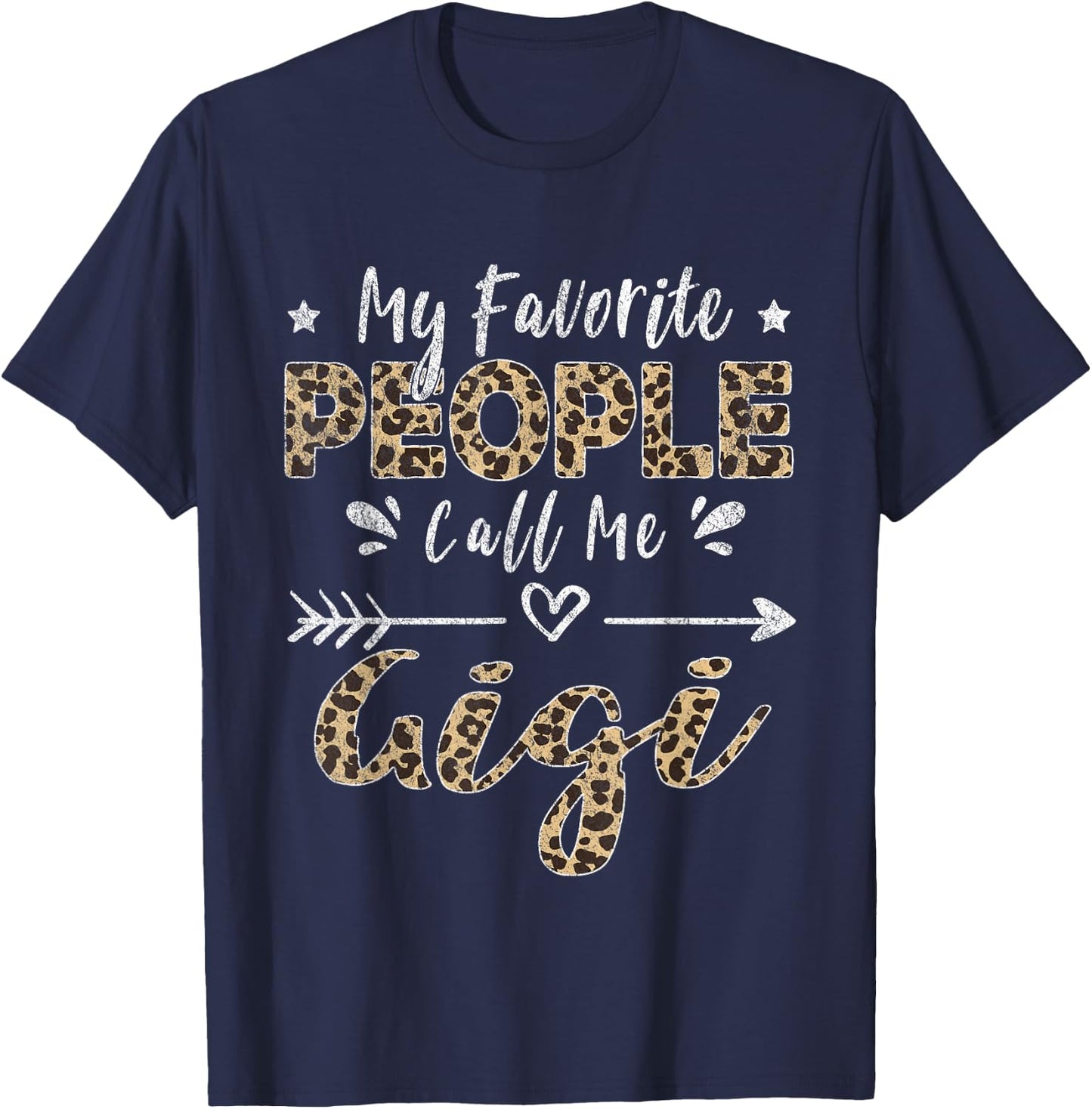 My Favorite People Call Me Gigi Leopard T-Shirt - T-Shirt | Navy