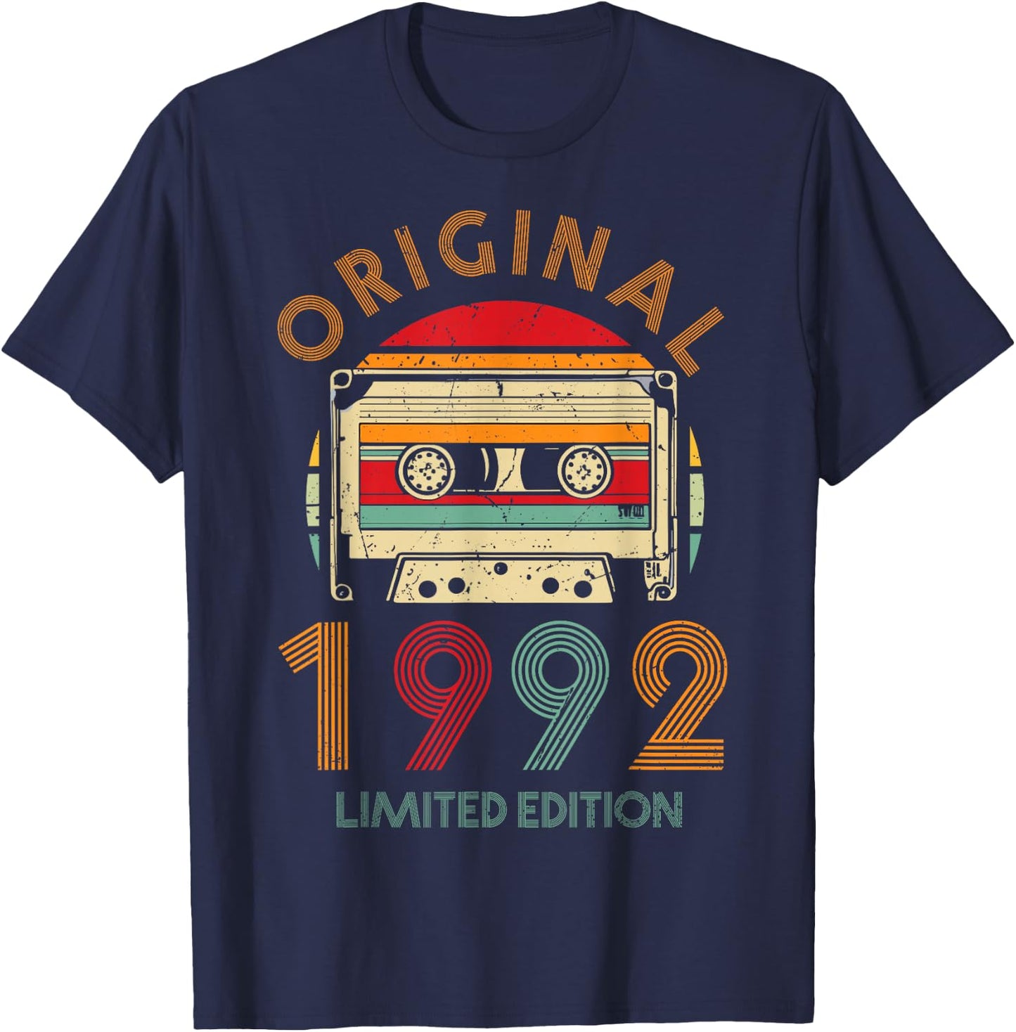 32nd Birthday Original Men Women Vintage Vintage 1992 , black T-Shirt - T-Shirt | Navy
